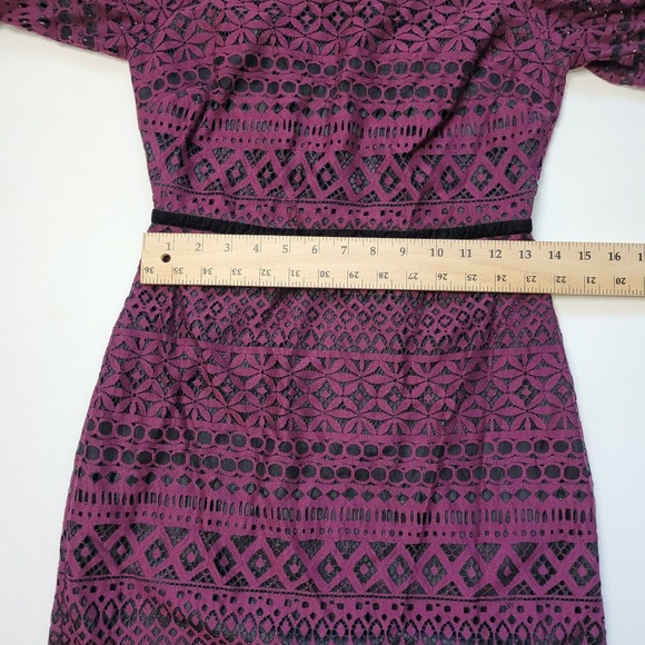Likely Kakki Purple Off The Shoulder Halter Tie Micro Mini Dress Size 4 NWT - Picture 14 of 16